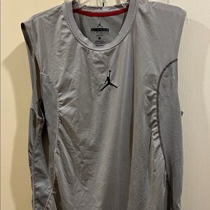 Jordan Gray Sleeveless Top with Logo